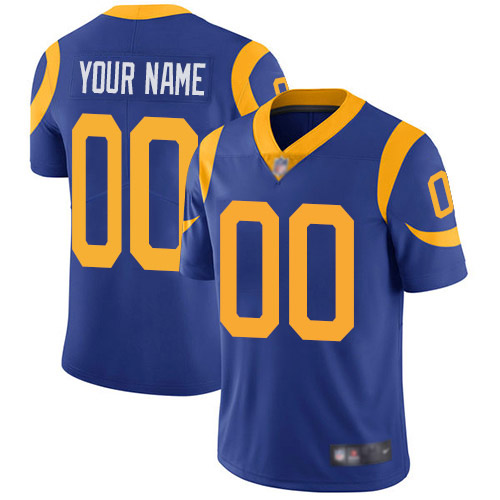 Limited Royal Blue Men Alternate Jersey NFL Customized Football Los Angeles Rams Vapor Untouchable->customized nfl jersey->Custom Jersey
